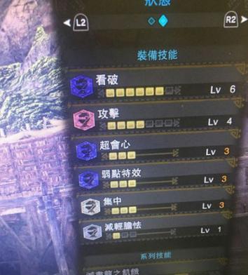 怪物猎人世界集中技能全面解析（探究集中技能的效果与实用性）