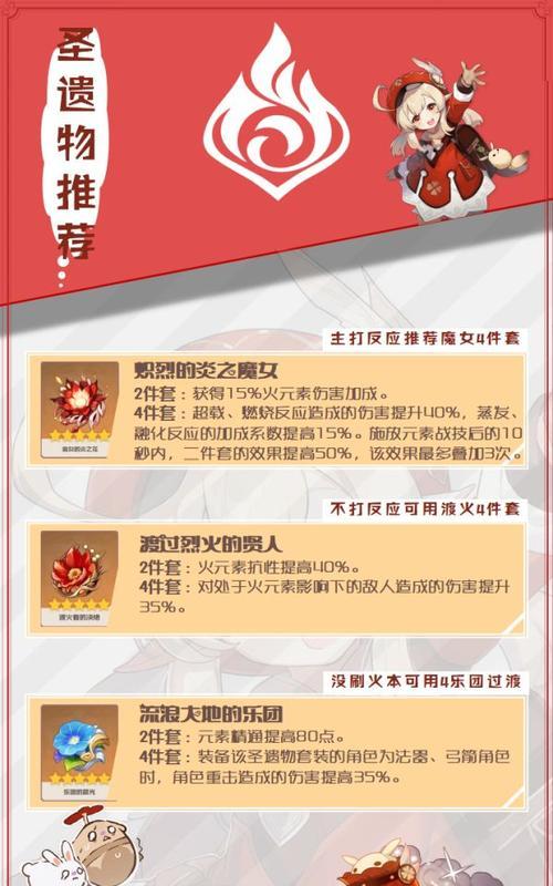 原神手游可莉武器及圣遗物选择指南（全面解析可莉的最佳装备）